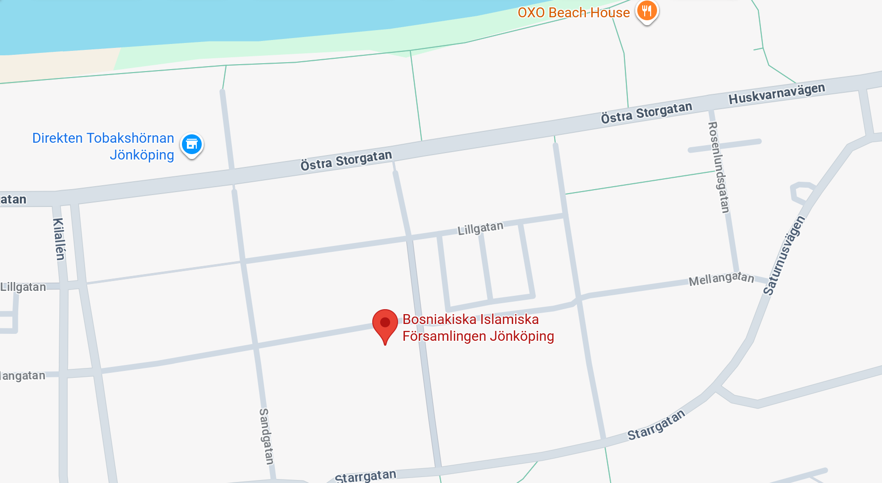 Karta till Bosniska islamiska föreningen Jönköping
