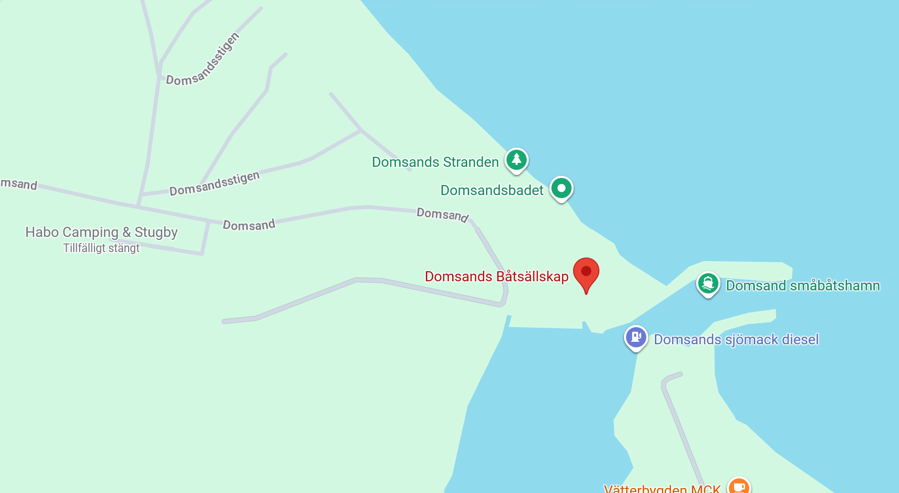 Karta till Domsands båtsällskap